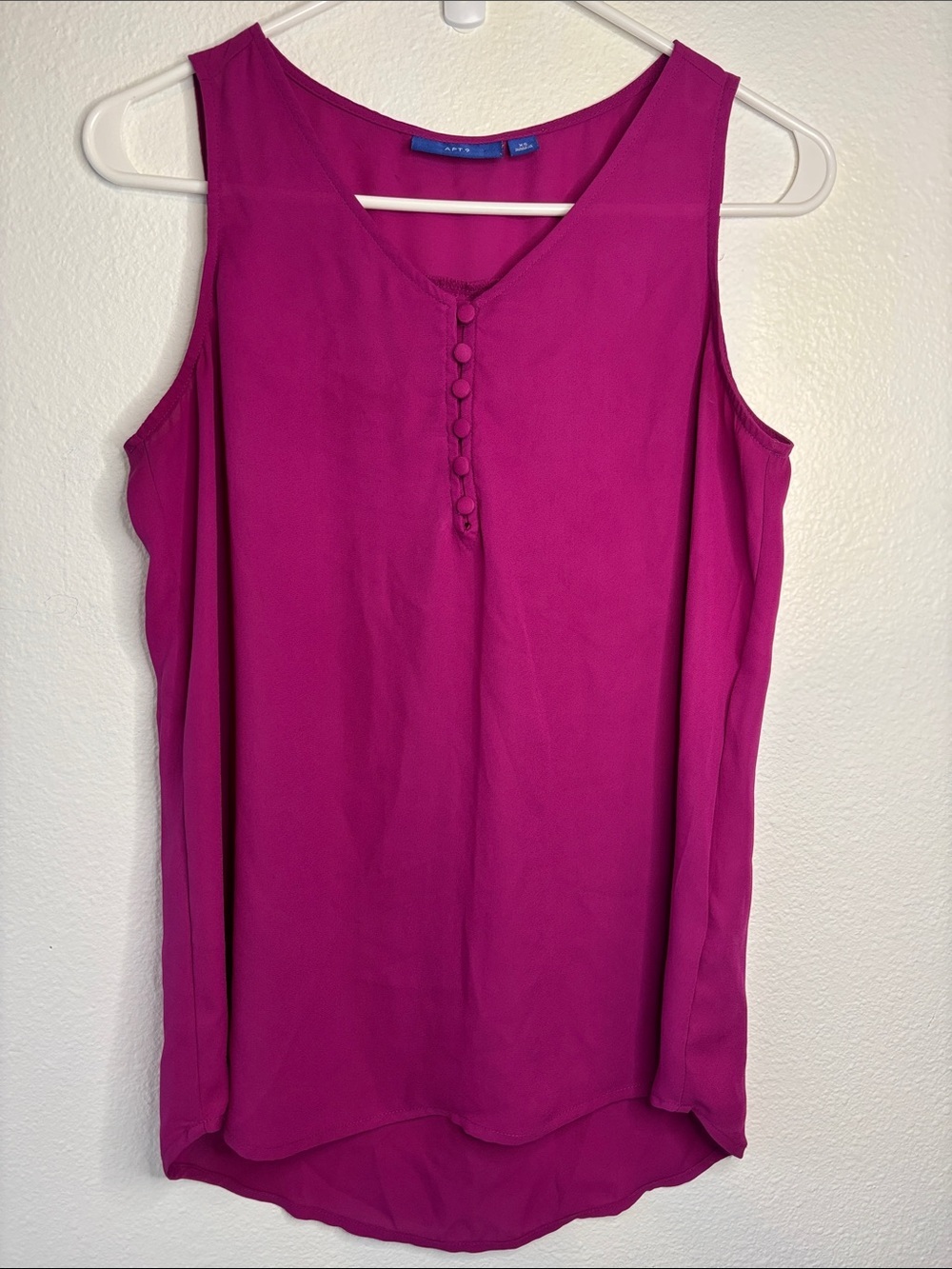 Apt. 9 Magenta Button-Front V-Neck Sleeveless Camisole -328sku